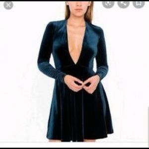 Velvet Skater Mini Dress